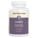 image of Chaga Mushroom Capsules by Real Mushrooms