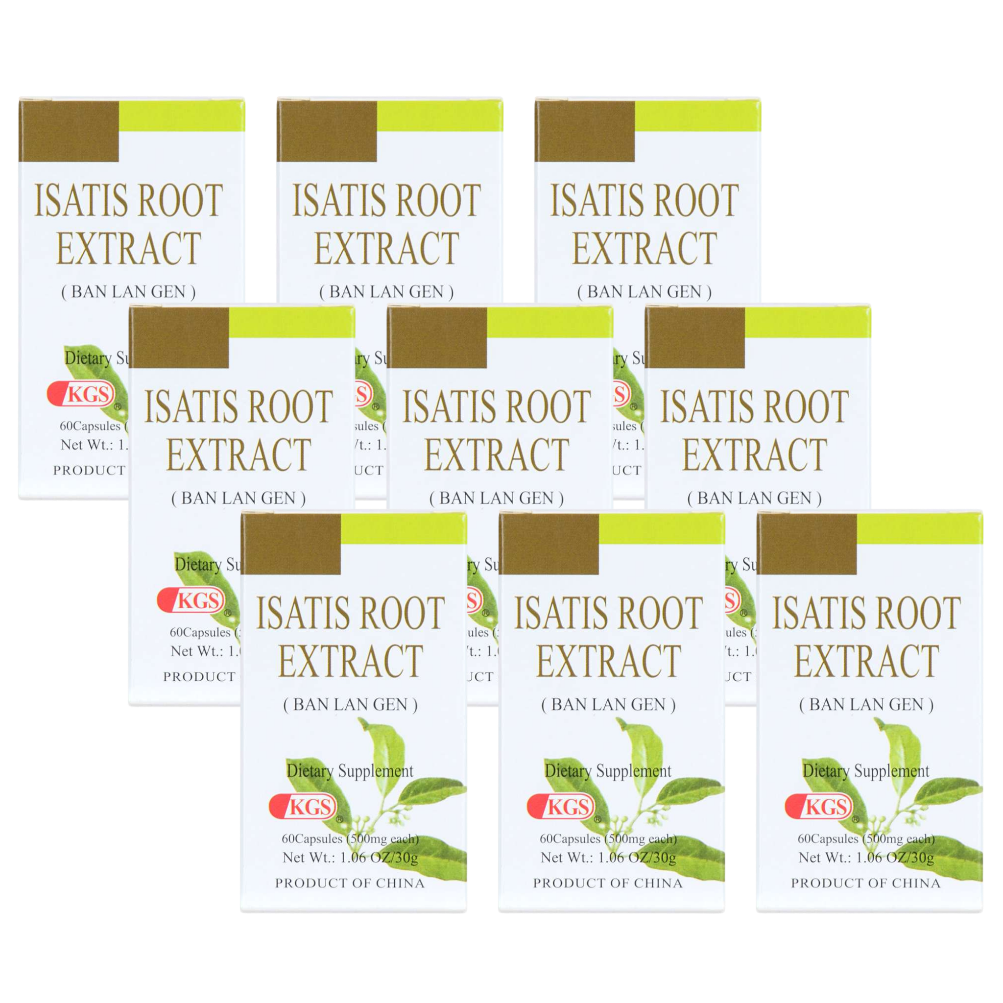 Image of Ban-Lan-Gen-Isatis-Root-Extract 9 pack