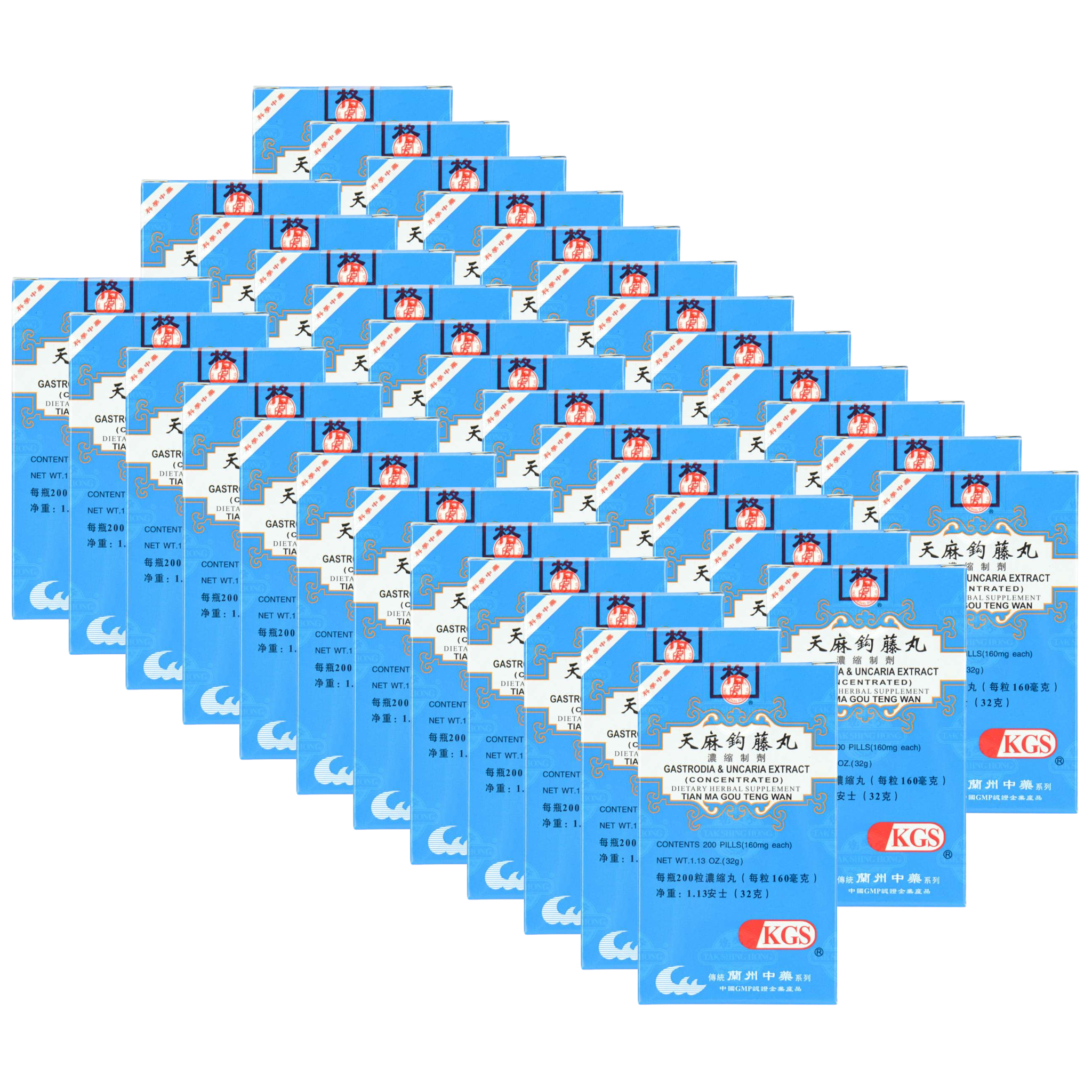 image of Tian-Ma-Gou-Teng-Wan-Gastrodia-Uncaria-Extract-KGS- 36 pack