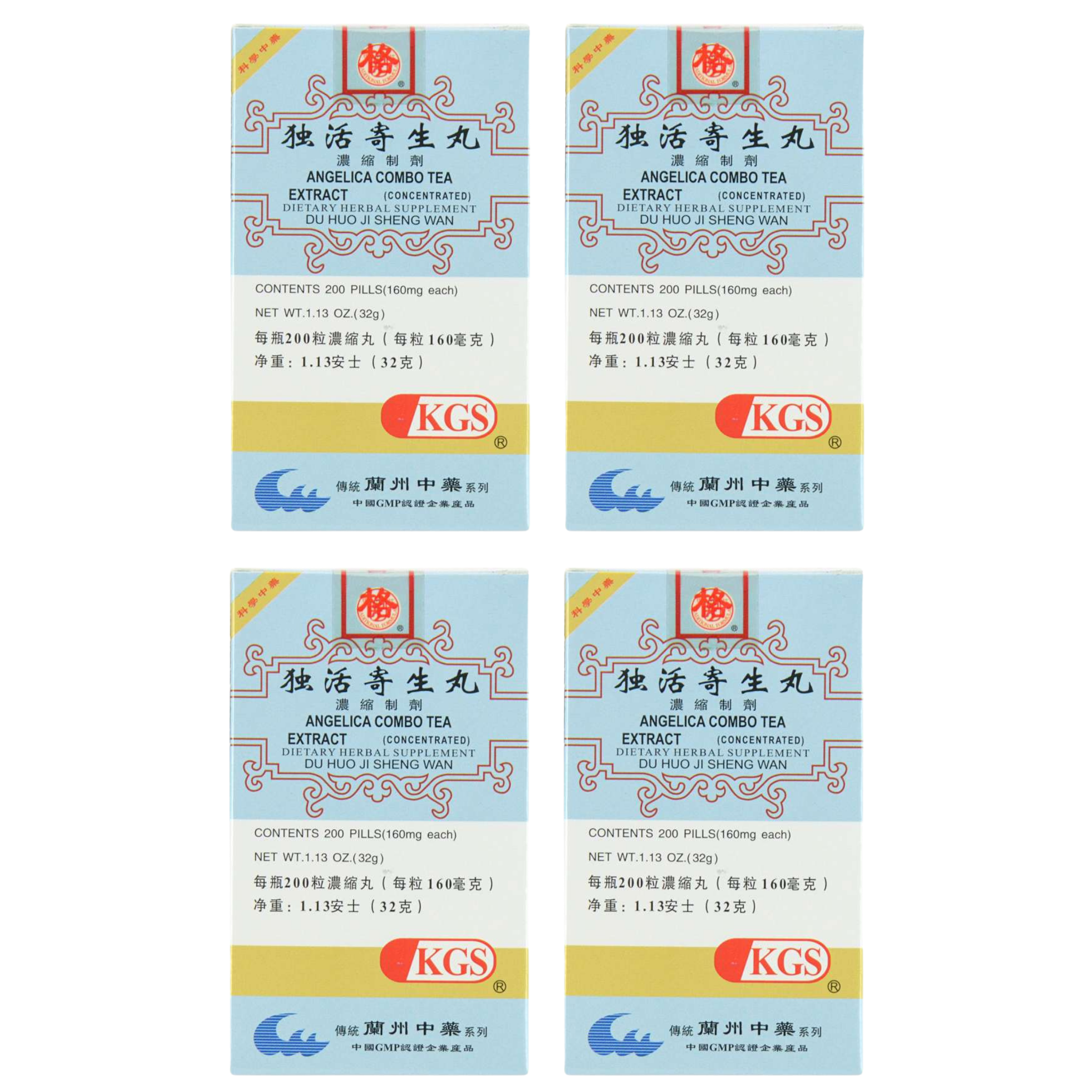 Image of Angelica-Combo-Tea-Du-Huo-Ji-Sheng-Wan 4 pack