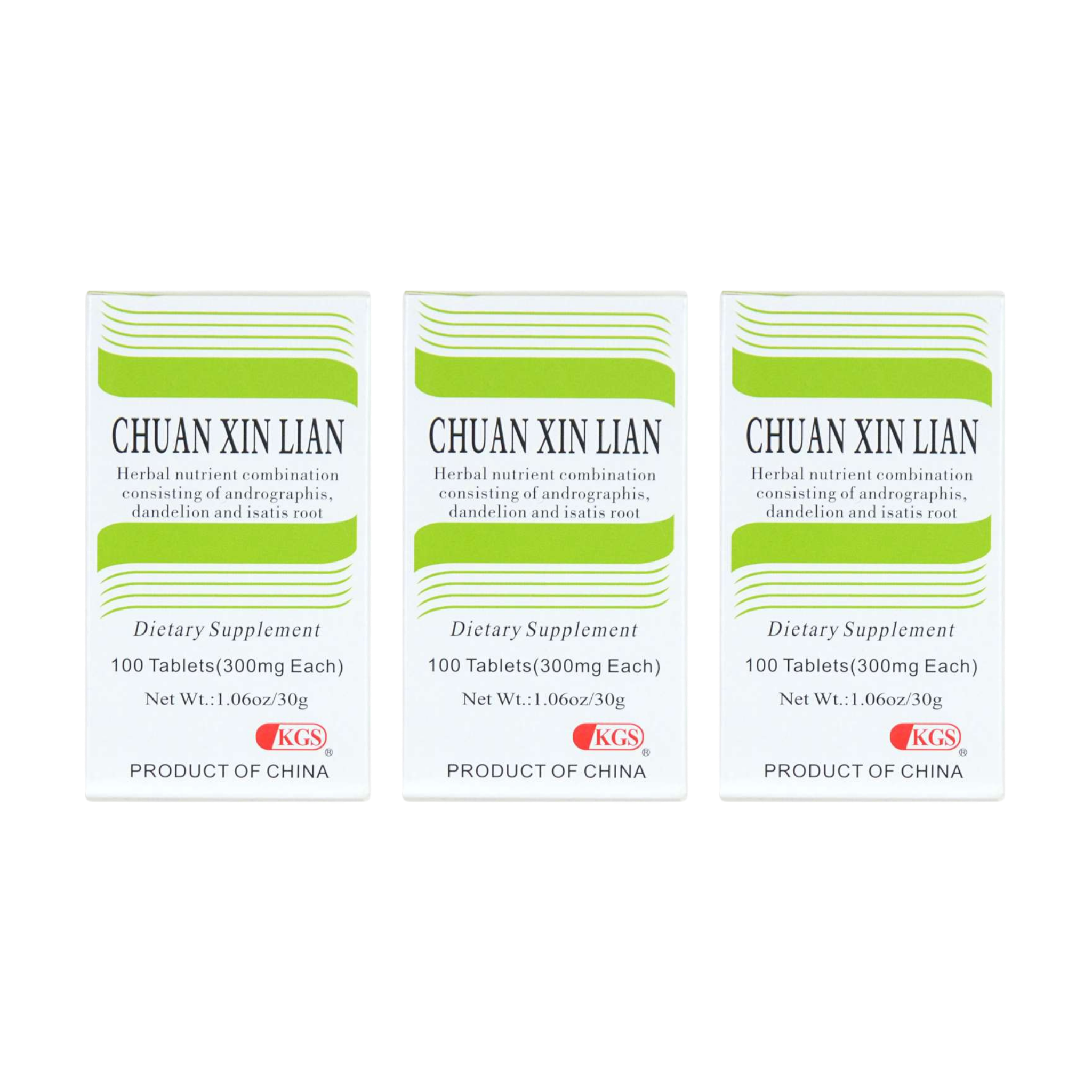 image of Chuan-Xin-Lian-Singlin-KGS 3 pack