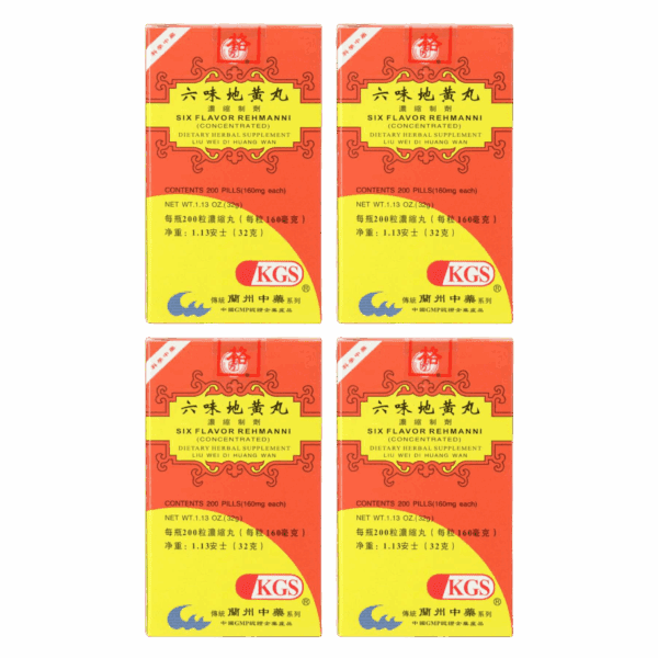 Image of Liu-Wei-Di-Huang-Wan-Six-Flavor-Rehmanni- 4 pack