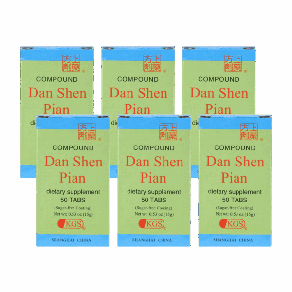 Image of Dan-Shen-Pian-Sugar-Free-Coating-Front-English- 6 pack