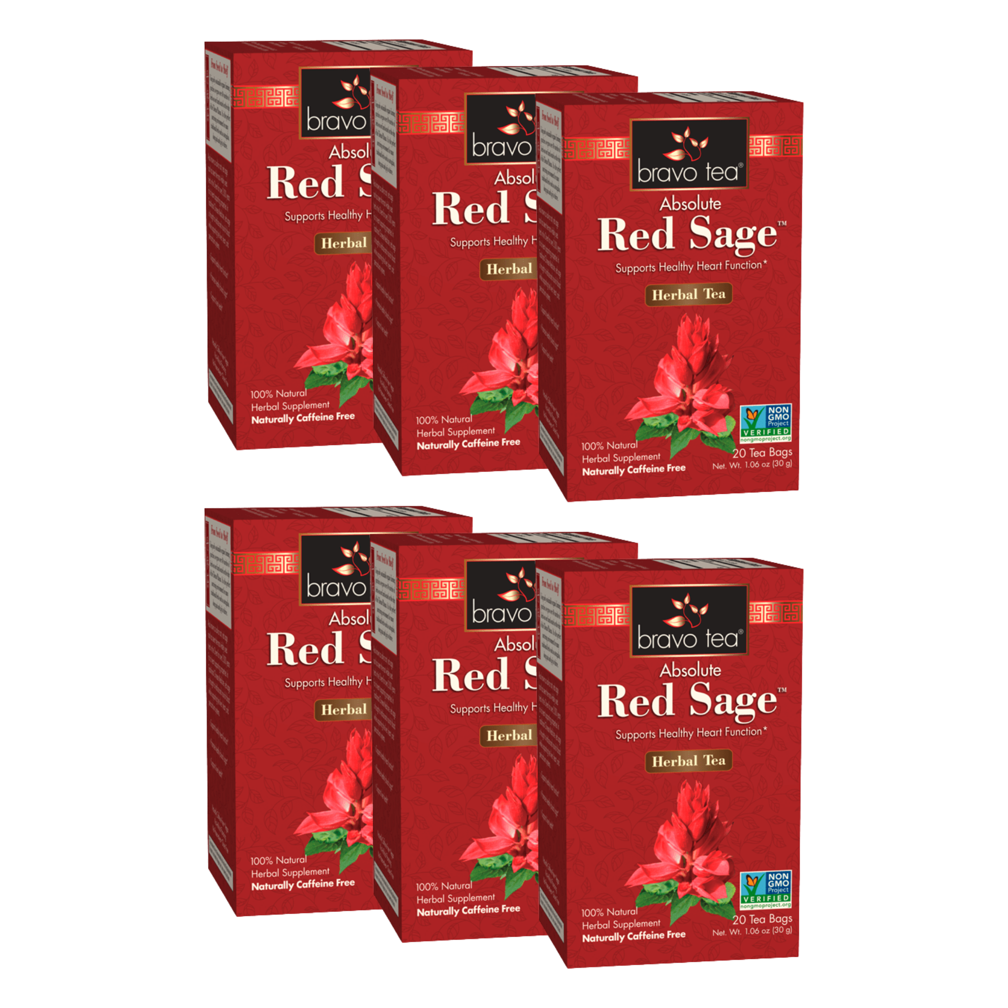 Image of Absolute Red Sage Tea - by Bravo Tea - 6-pack
