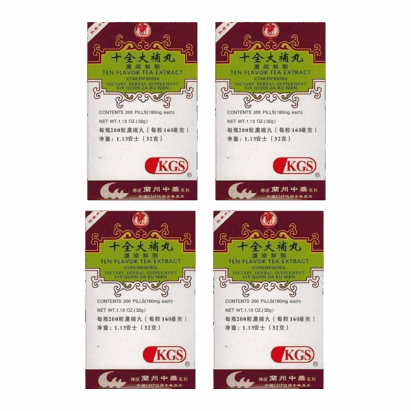image of SHI-QUAN-DA-BU-WAN-Ten-Flavor-Tea-Extract 4 pack