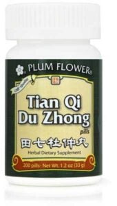 Bottle of 200 pills of herbal dietary supplement, net weight 1.2 ounces, or 33 grams. English and chinese text.