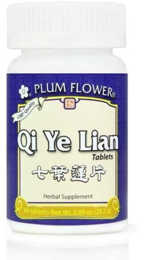 Bottle of 84 tablets of herbal supplement, net weight 0.89 ounces (25.2 grams). English and chinese text.