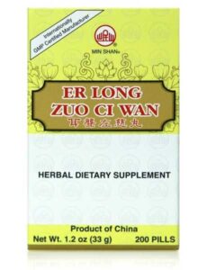 Box of 200 pills, net weight 1.2 ounces (33 grams), of herbal dietary supplement.