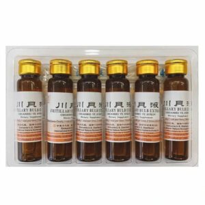Image of six individual vials of frittilary bulb extract, ten milliliters each