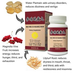 Key ingredients are water plantain, magnolia vine fruit, and lilyturf root.