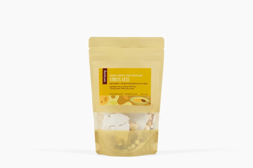 Image of the bag of Chinese Herbal Soup and Broth Mix by root + spring.