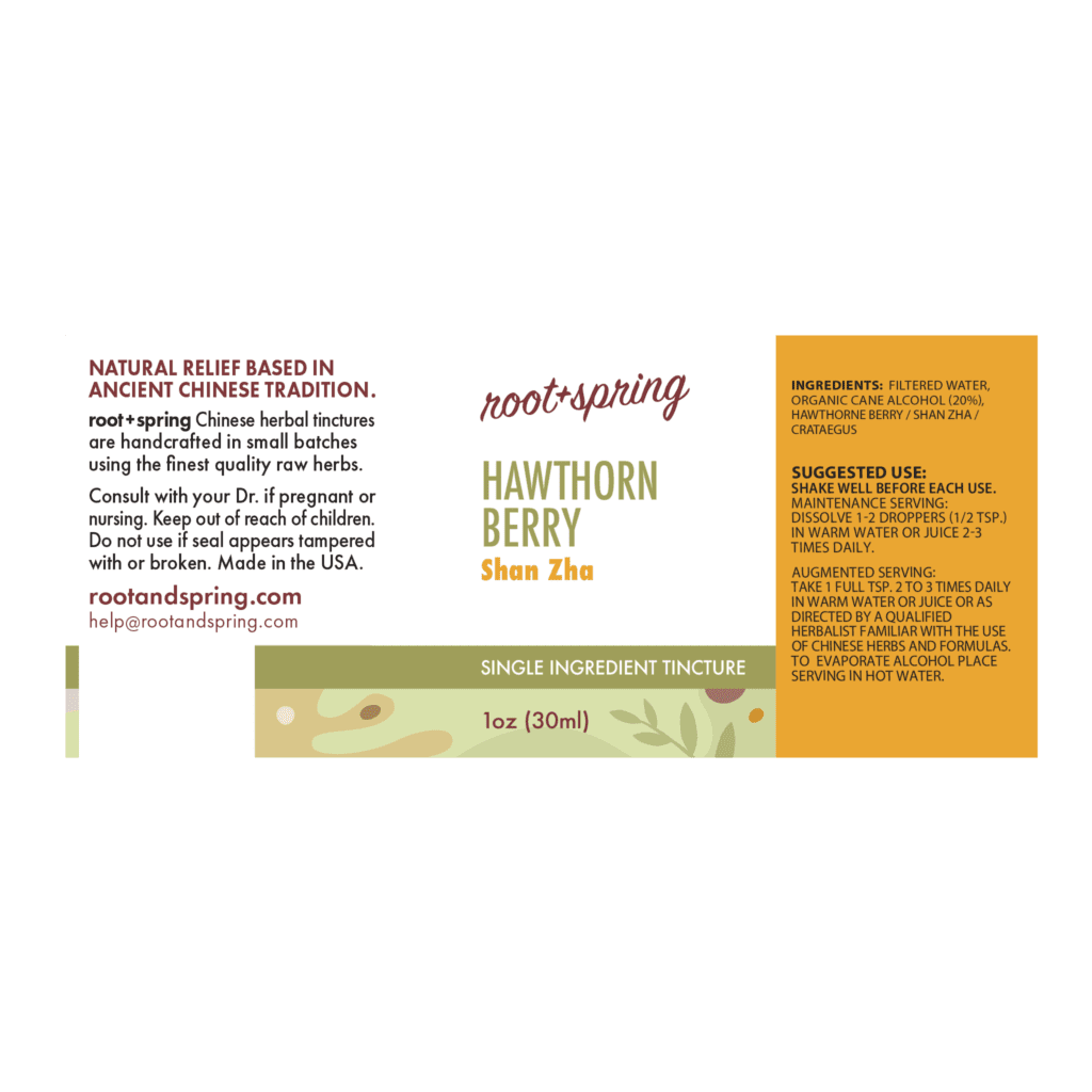 Image of Hawthron-Berry label with ingredients, suggested use, directions, and precautions.