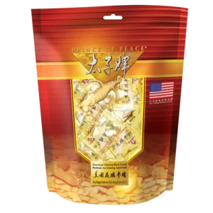 one pound bag american ginseng candies, chinese lettering