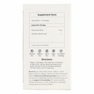 Image of Dandelion Root and Leaf Herb Tea - by Health King supplement fact and directions for use