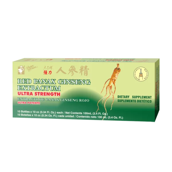 Box of Prince of Peace Ultra Red Panex Ginseng - 10 ct of 10cc vials