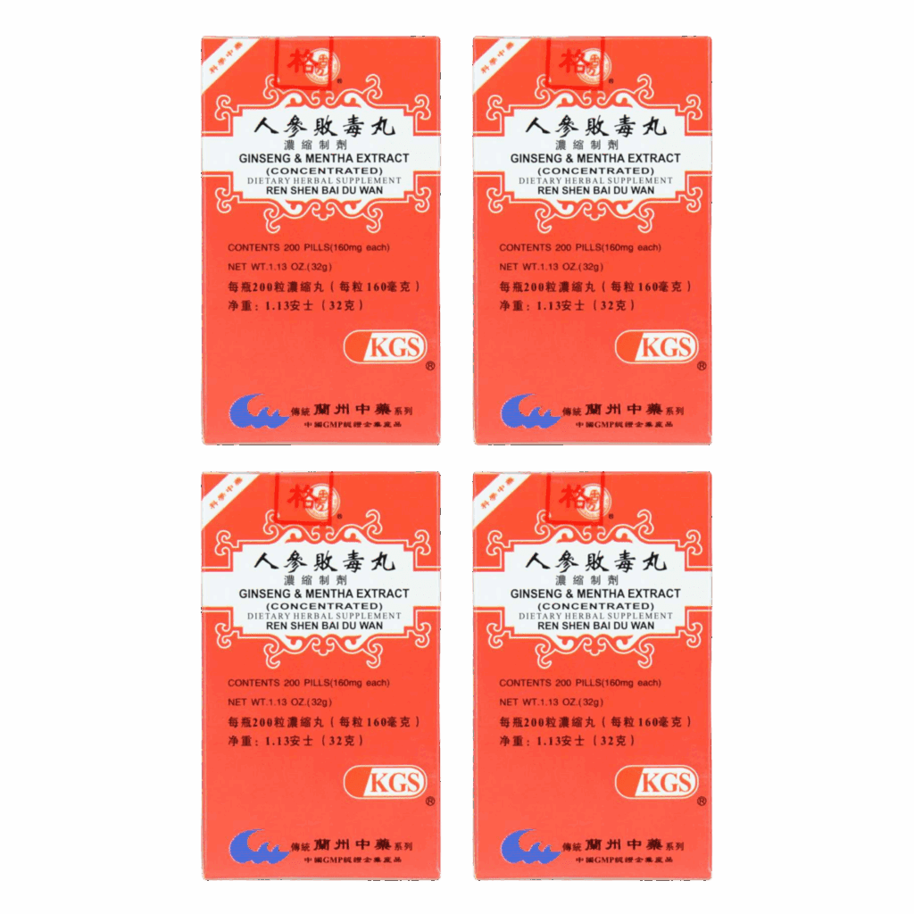 Image of Ren-Shen-Bai-Du-Wan-Ginseng-Mentha-Extract 4 pack