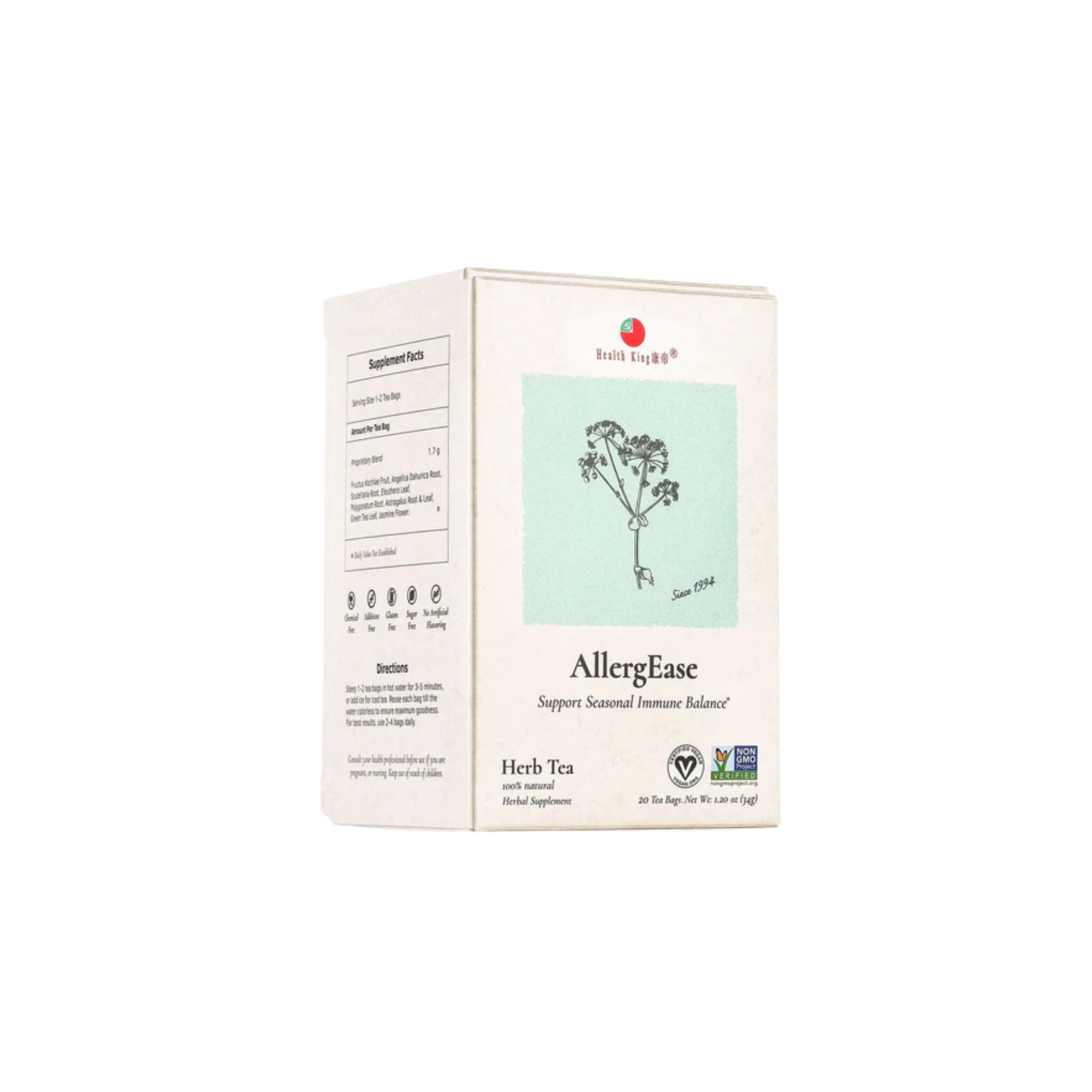 Image of AllergEase Herb Tea - by Health King - Single
