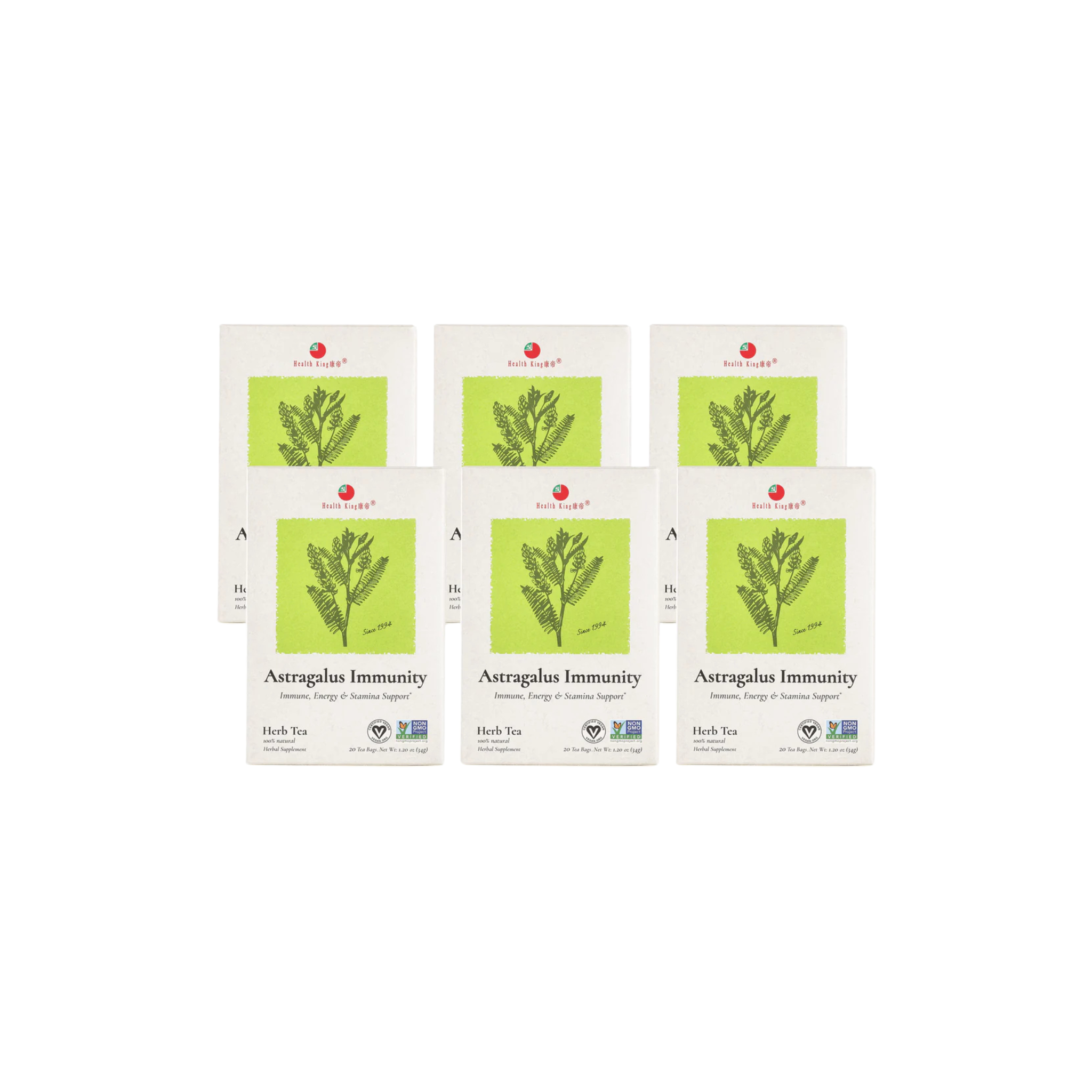 Image of Astragalus Immunity Herb Tea - by Health King - 6-pack