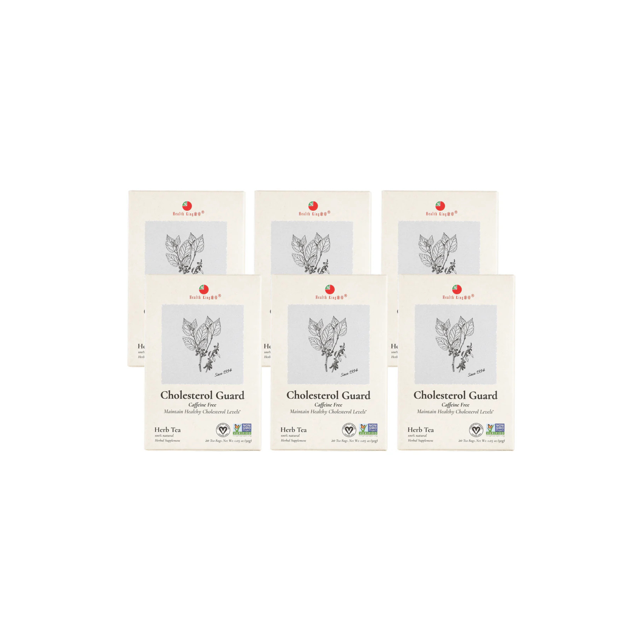 Image of Cholesterol Guard Herb Tea - by Health King - 6-pack