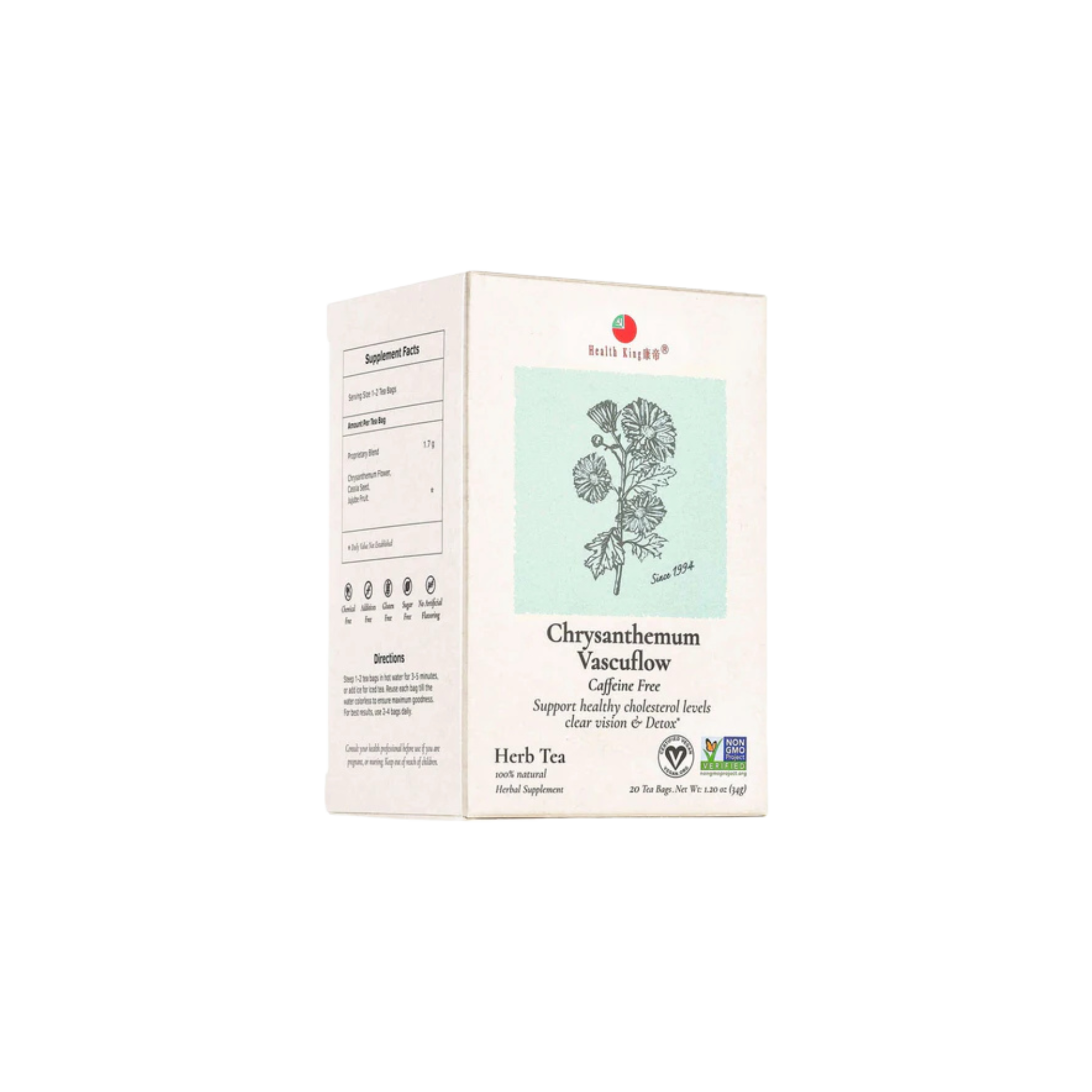 Image of Chrysanthemum Vascuflow Herb Tea - by Health King Single