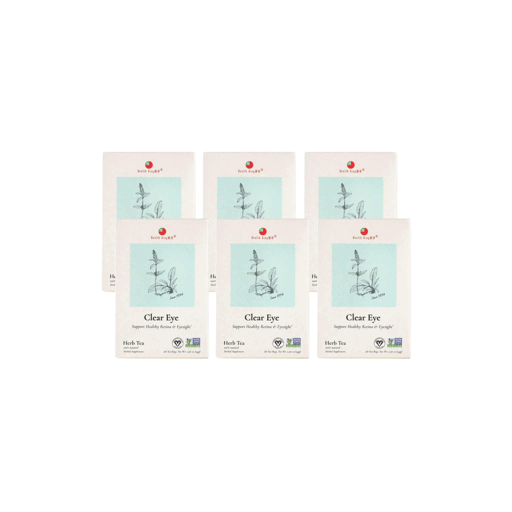 Image of Clear Eye Herb Tea - by Health King - 6-pack