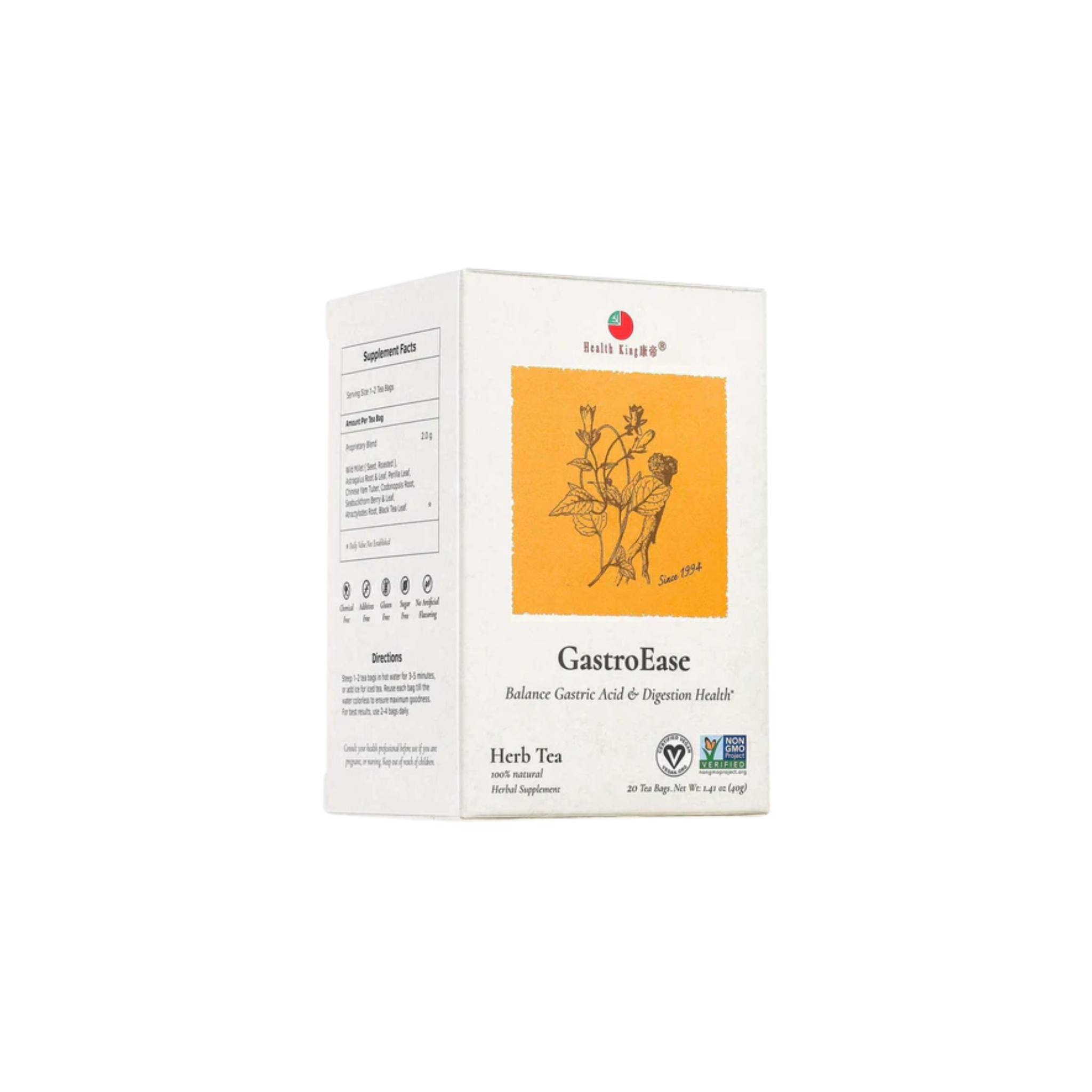 Image of GastroEase Herb Tea - by Health King Single
