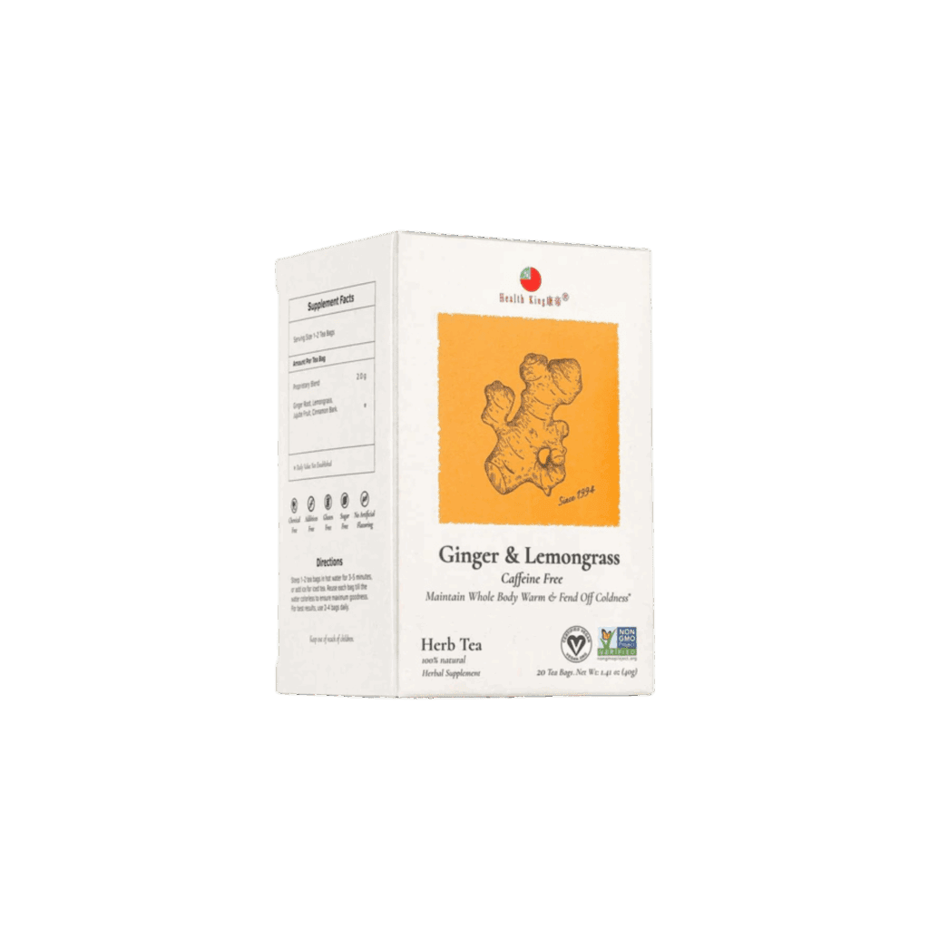 Image of Ginger and Lemongrass Herb Tea- by Health King - Single
