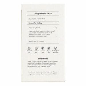 Image of CoughOff Herb Tea - by Health King back panel, supplement fact and directions for use