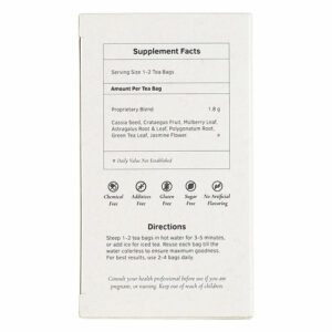 Image of Diet Master Herb Tea - by Health King back panel, supplement fact and directions for use