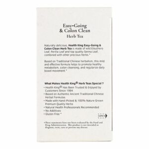 Image of Easy Going and Colon Cleanse Herb Tea- by Health King ingredients and nutritional info