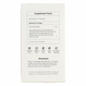 Image of Female Joy Herb Tea - by Health King back panel, supplement fact and directions for use