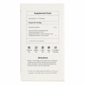 Image of Golden Voice Herb Tea - by Health King back panel, supplement facts and directions for use