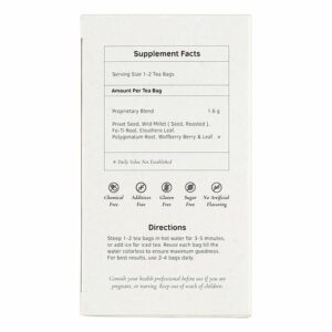 Image of Hair Regeneration Herb Tea - by Health King back panel, supplement facts and directions for use