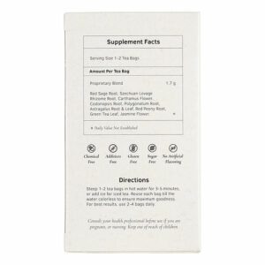 Image of Heart Fortifier Herb Tea - by Health King back panel, supplement Fact and direction for use