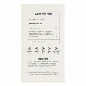 Image of Quit Smoking Herb Tea - by Health King back panel, suggested uses