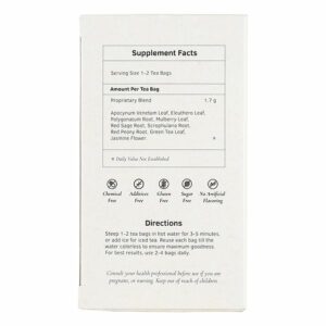 Image of Blood Pressure Herb Tea - by Health King back panel, supplement facts and directions for use