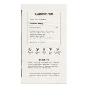 Image of Cholesterol Guard Herb Tea - by Health King back panel, supplement facts and directions for use