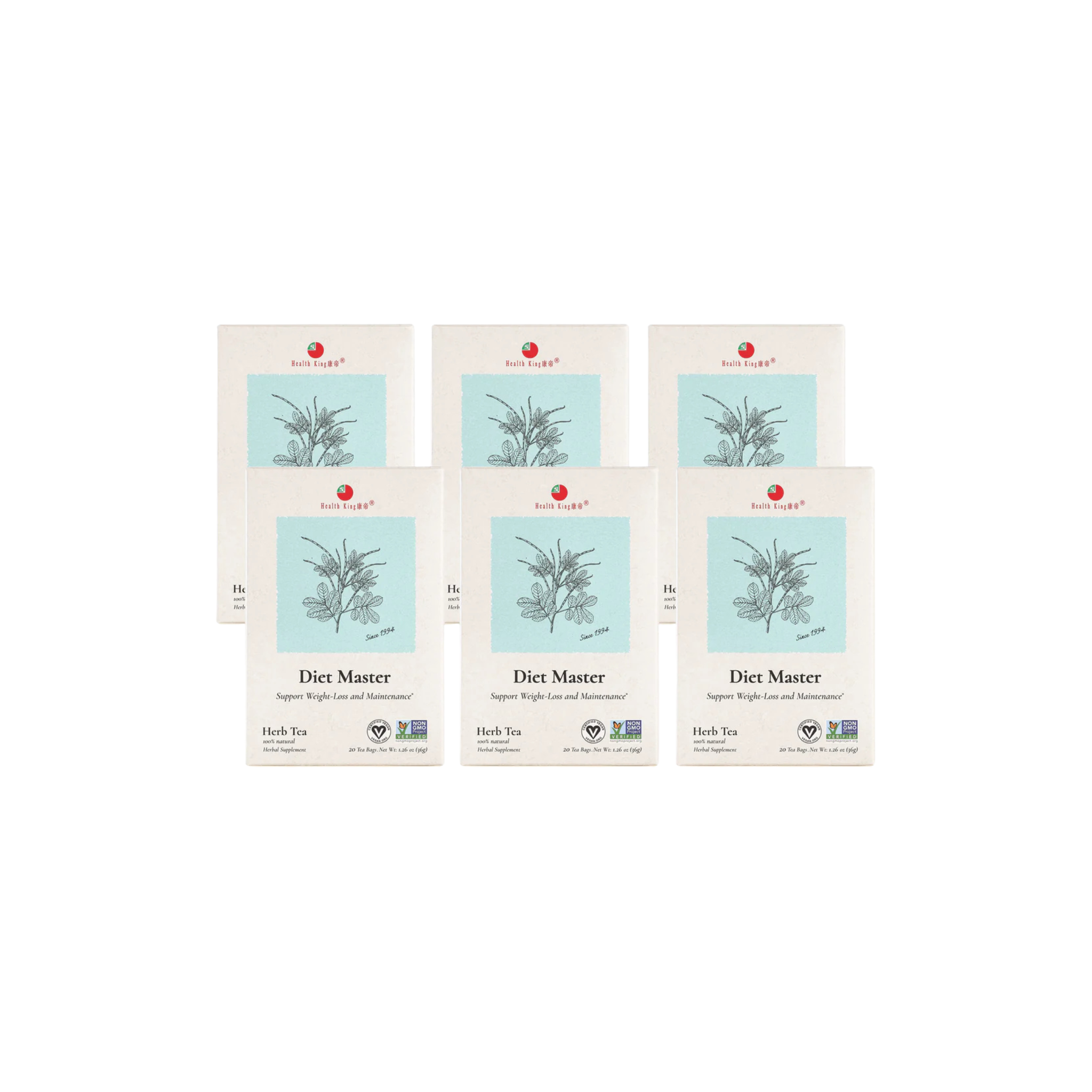 Image of Diet Master Herb Tea - by Health King - 6-pack
