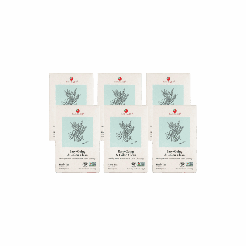 Easy Going and Colon Cleanse Herb Tea- by Health King - 6-pack
