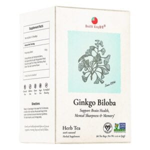 image of plant sprig, twenty teabags, net weight 32g