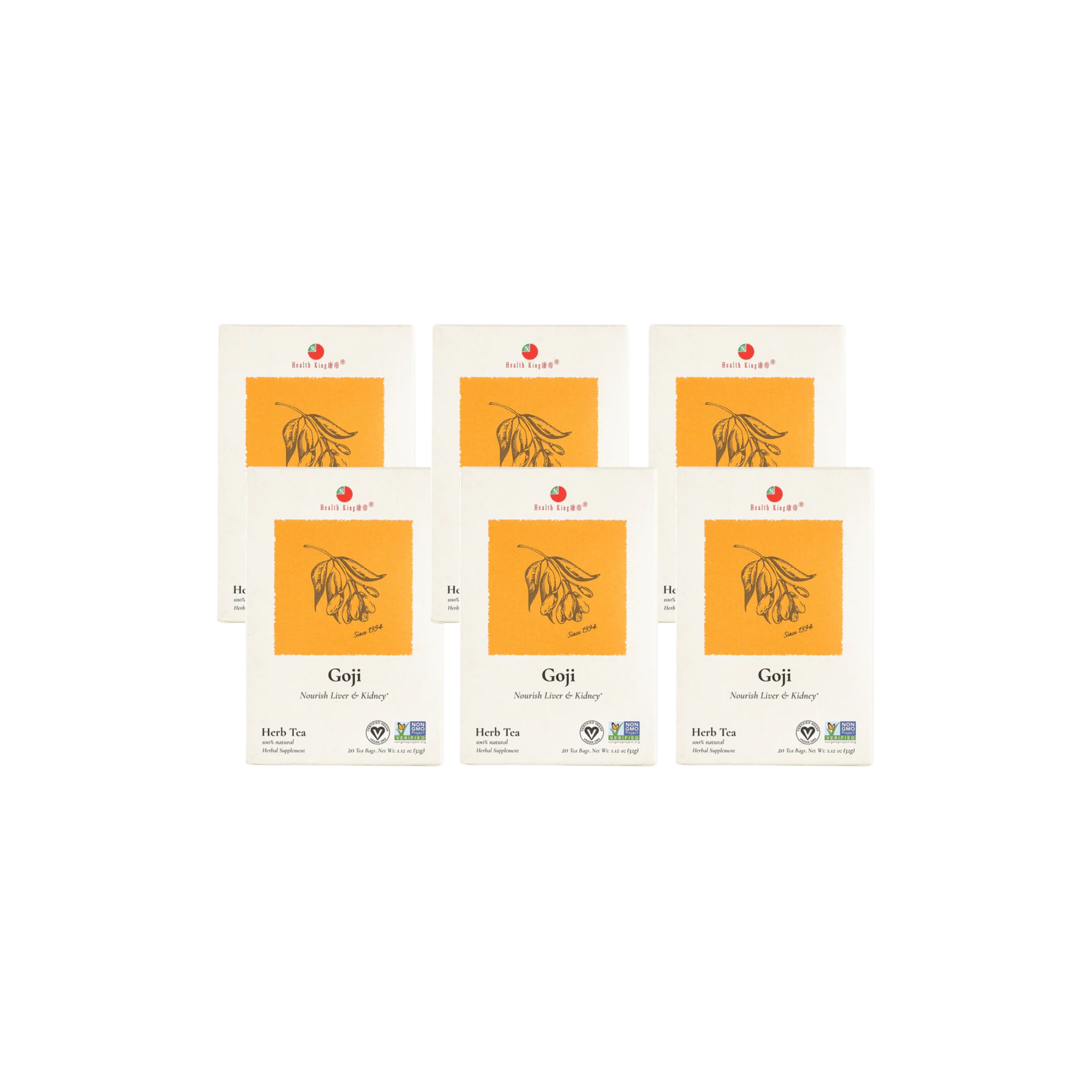 Image of Goji Herb Tea - by Health King - 6 pack