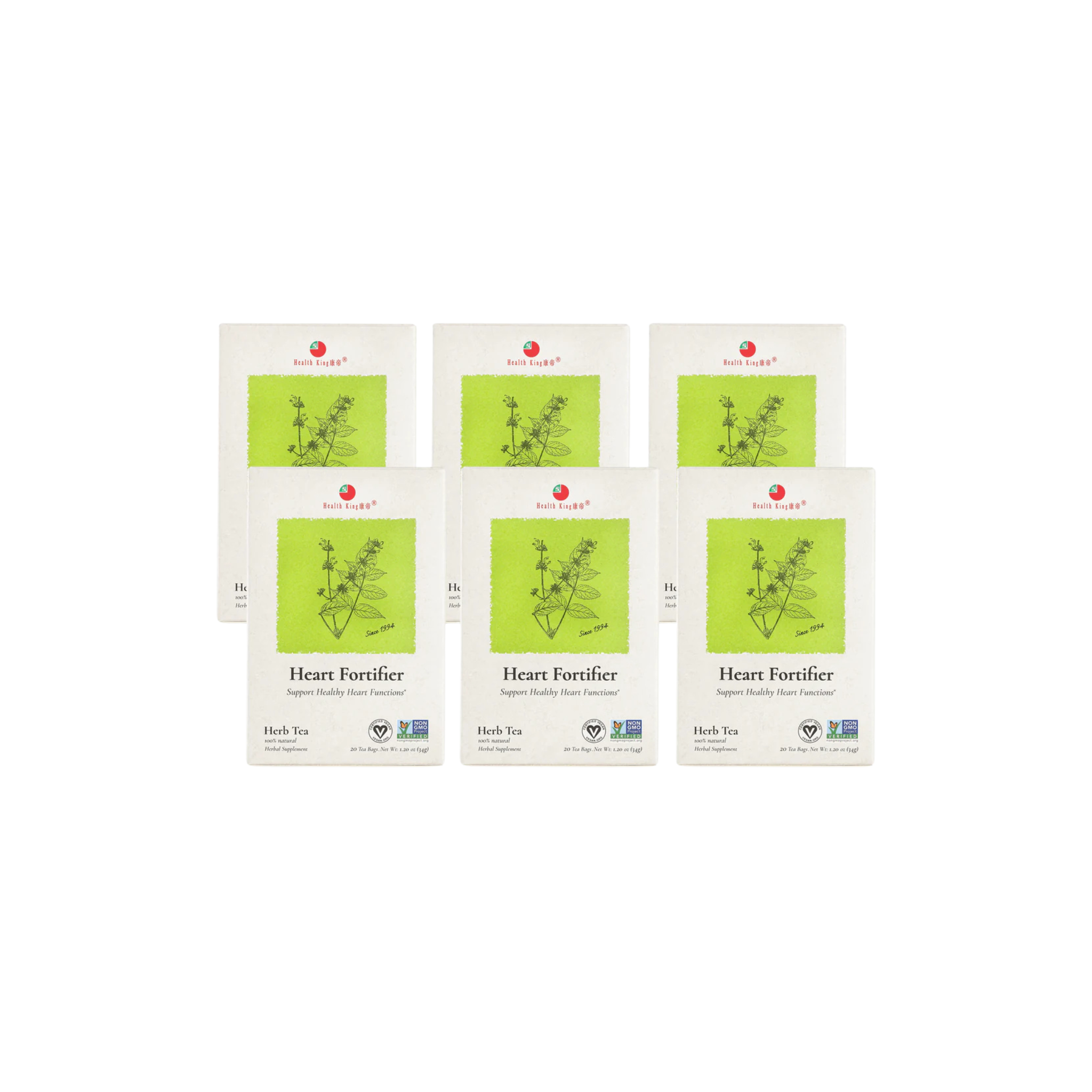 Image of Heart Fortifier Herb Tea - by Health King - 6-pack
