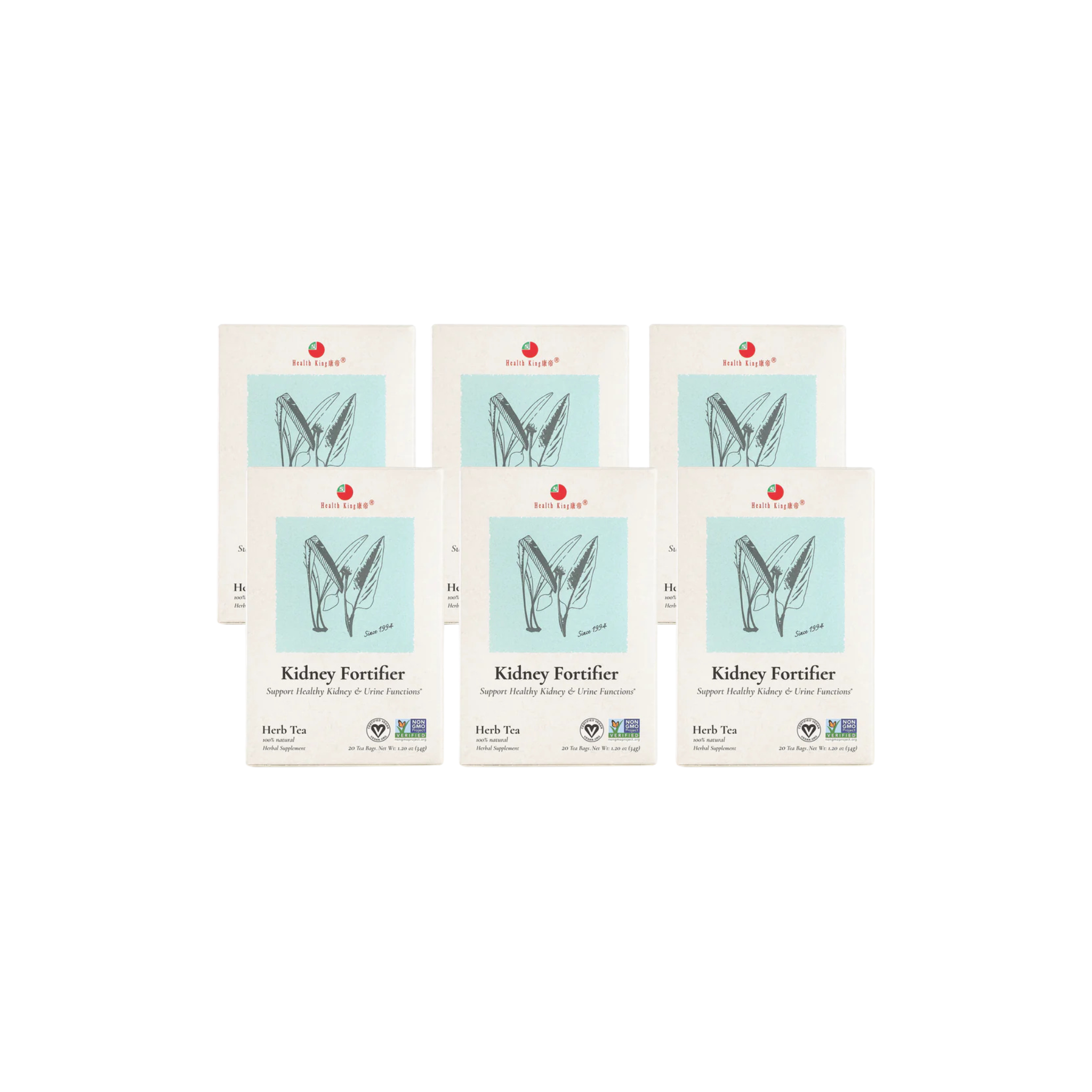 Image of Kidney Fortifier Herb Tea - by Health King - 6-pack