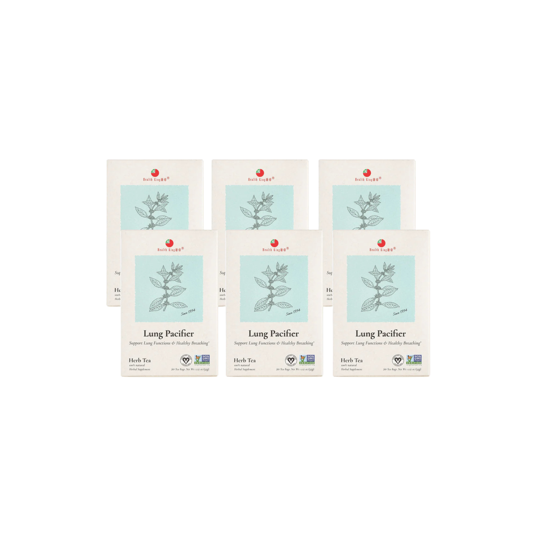 Image of Lung Pacifier Herb Tea - by Health King - 6-pack