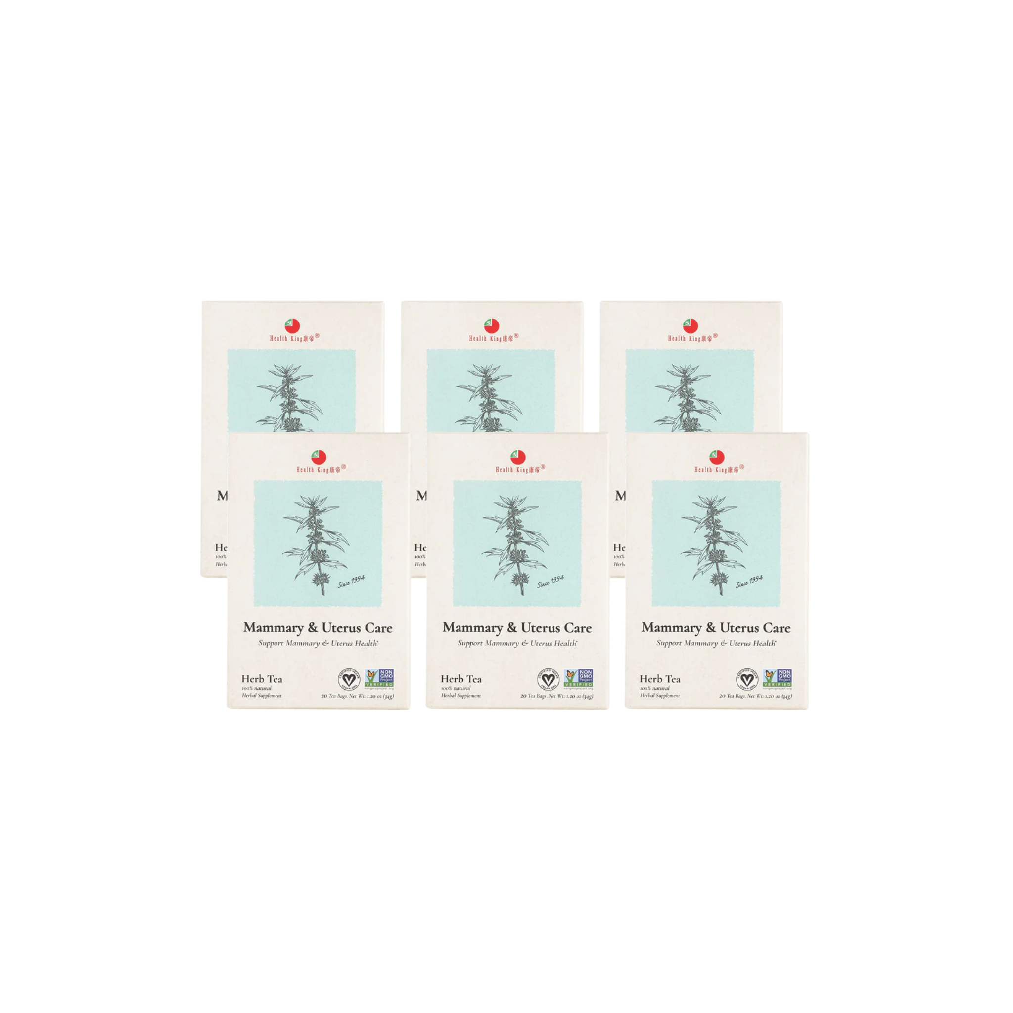 Mammary and Uterus Care Herb Tea - by Health King - 6-pack