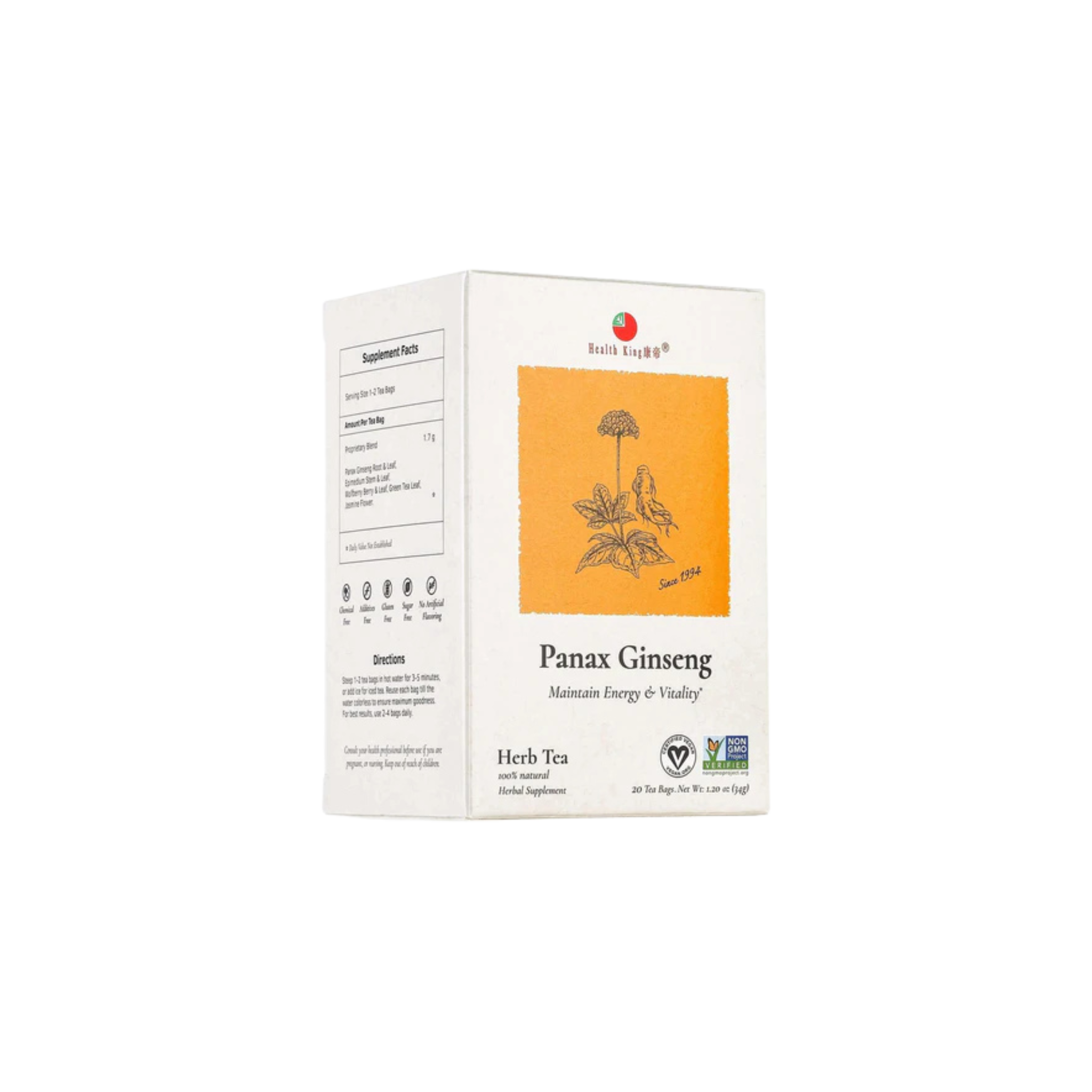 Image of Panax Ginseng Herb Tea - by Health King Single