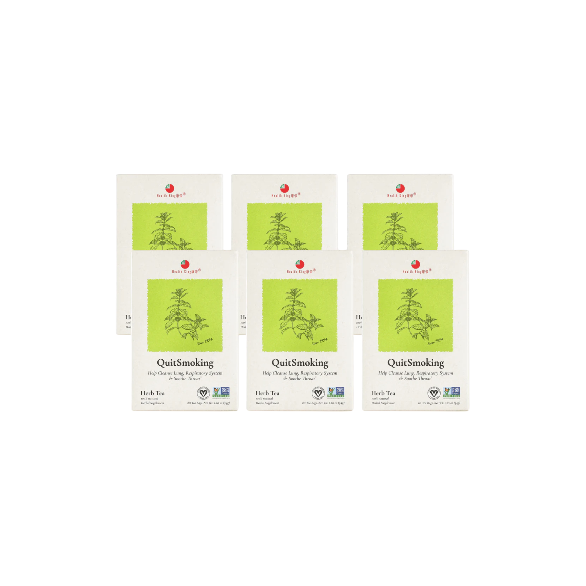 Image of Quit Smoking Herb Tea - by Health King - 6-pack