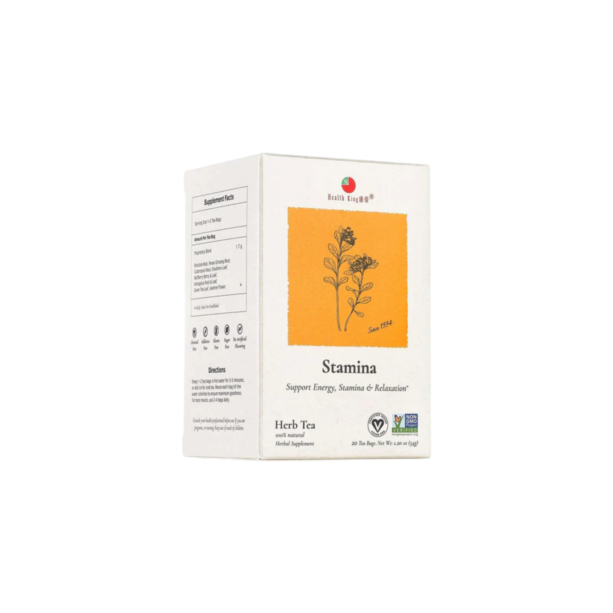 Image of Stamina Herb Tea - by Health King Single