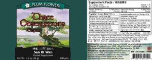 Image of Three Obstructions ingredient label