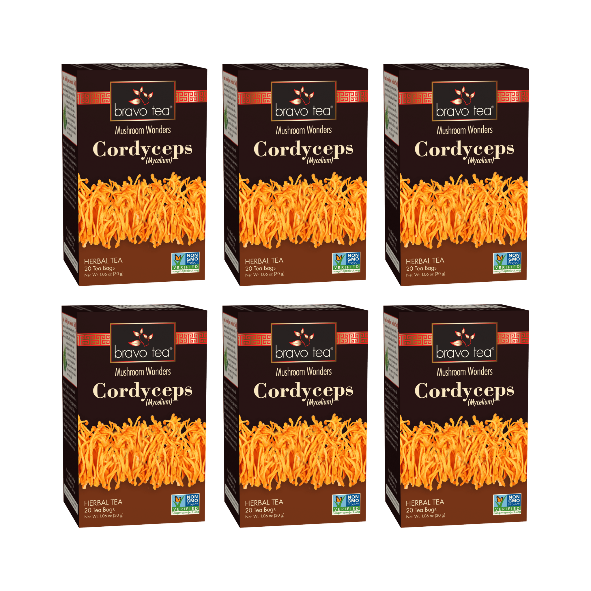 Image of Cordecyps Mushroom Tea - by Bravo Tea - 6 pk